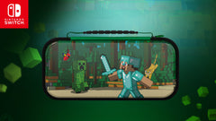 PDP REALMz™ Wireless Controller: Minecraft Forest Biome + Travel Case Plus Minecraft Forest Battle for Nintendo Switch™ Bundle